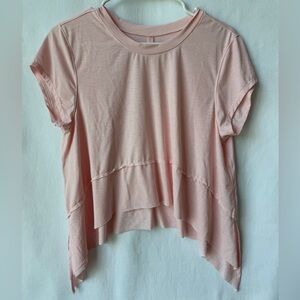 Free People FP Movement Asymmetrical Light Pink Top Size Medium